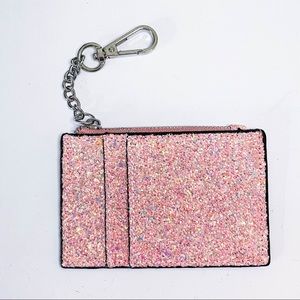 Fabulous Pink Glitter Card Holder Wallet
